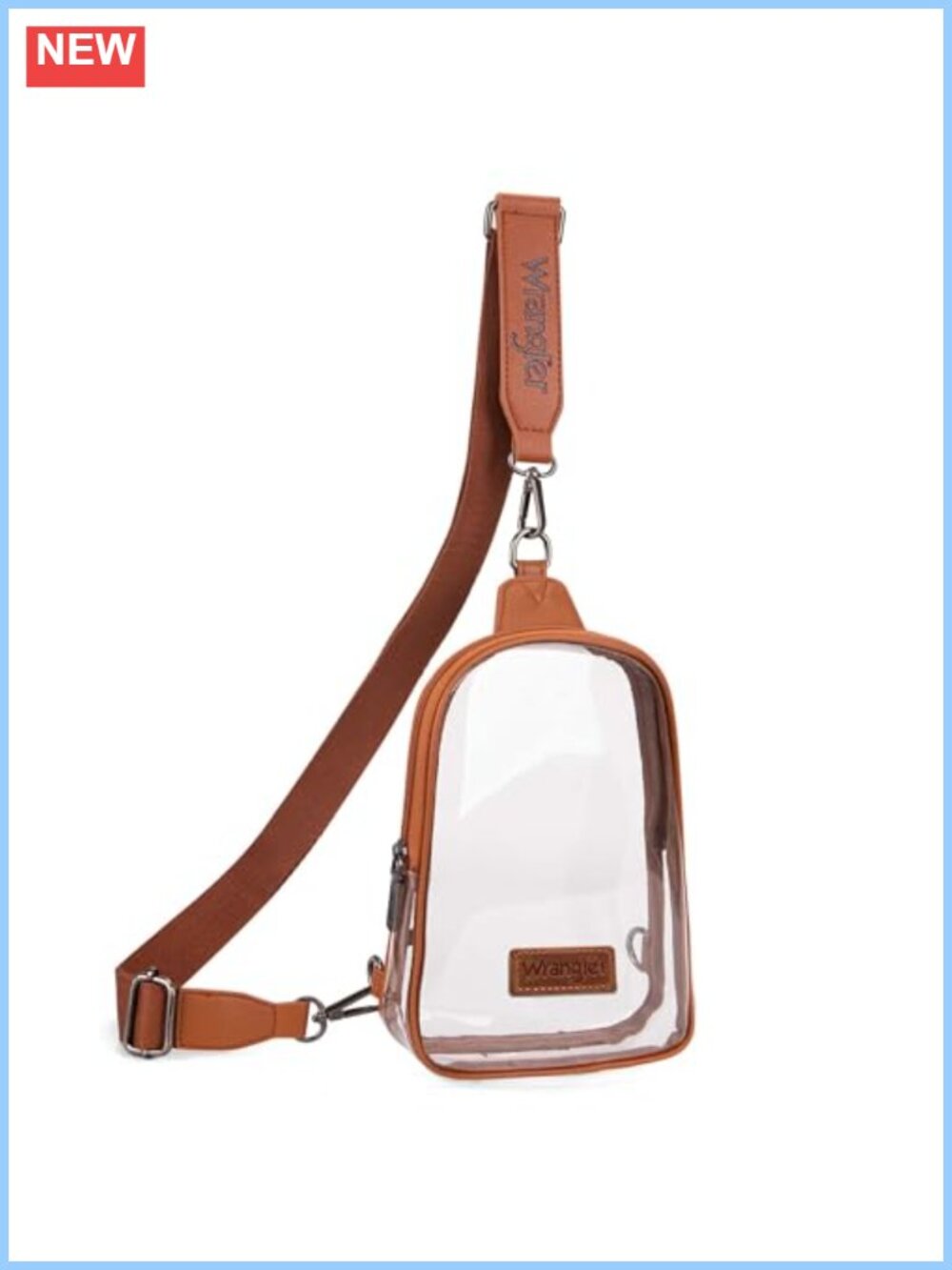 Clear TPU Stadium Approved Sling Crossbody Bag Detachable Adjustable Strap